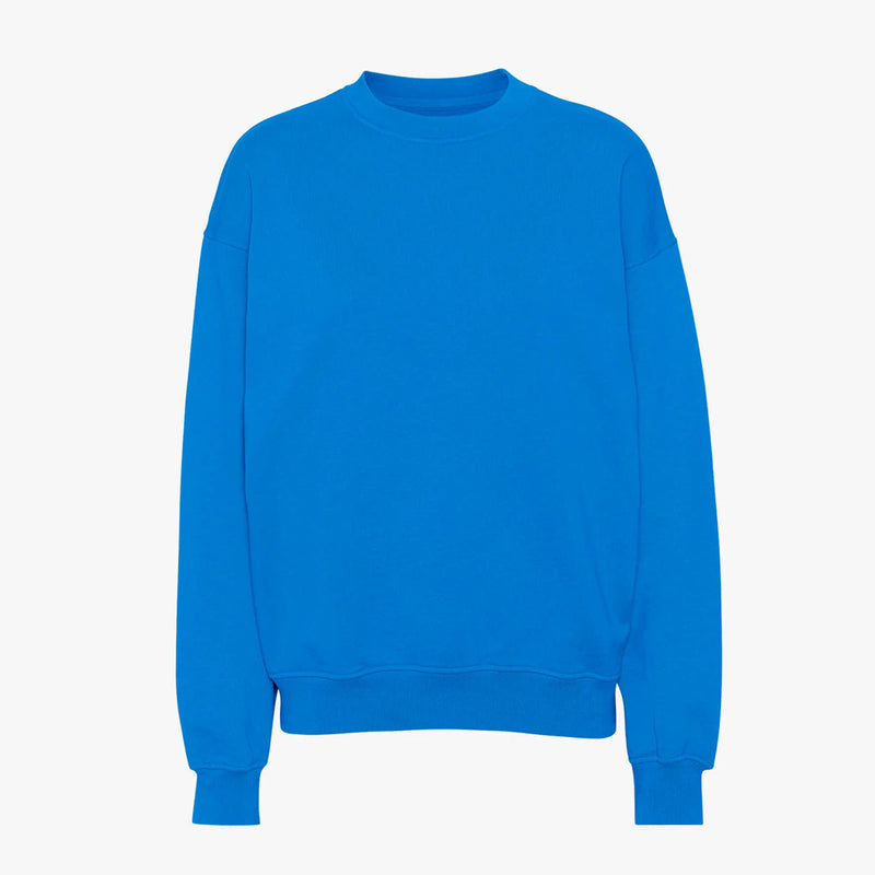Organic Oversized Crew pacific blue