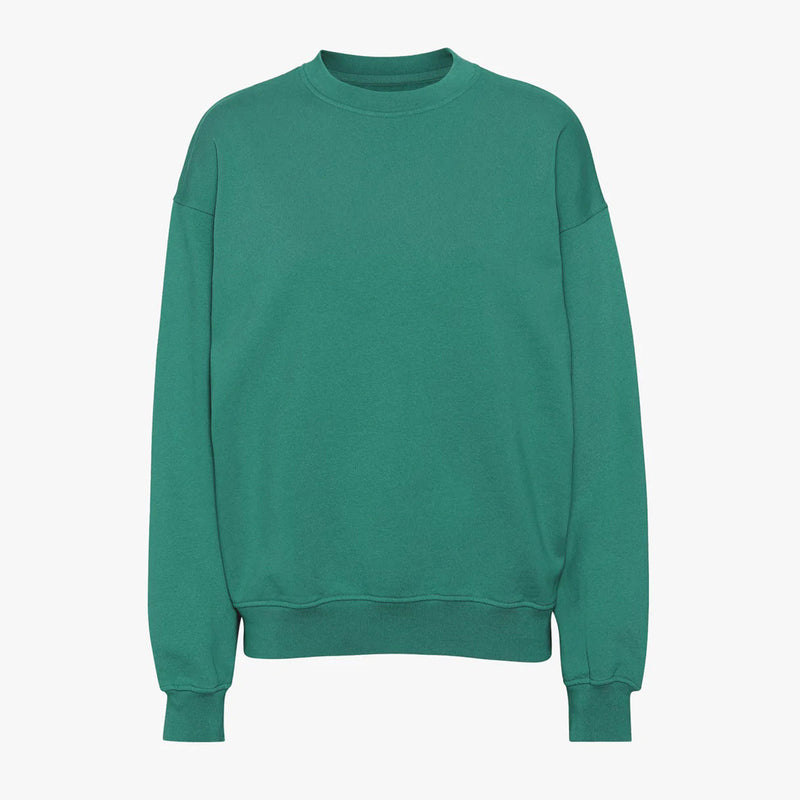 Organic Oversized Crew pine green