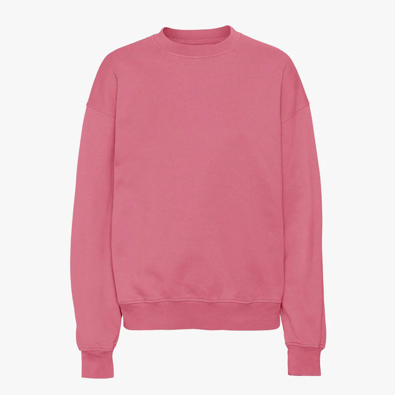 Organic Oversized Crew raspberry pink