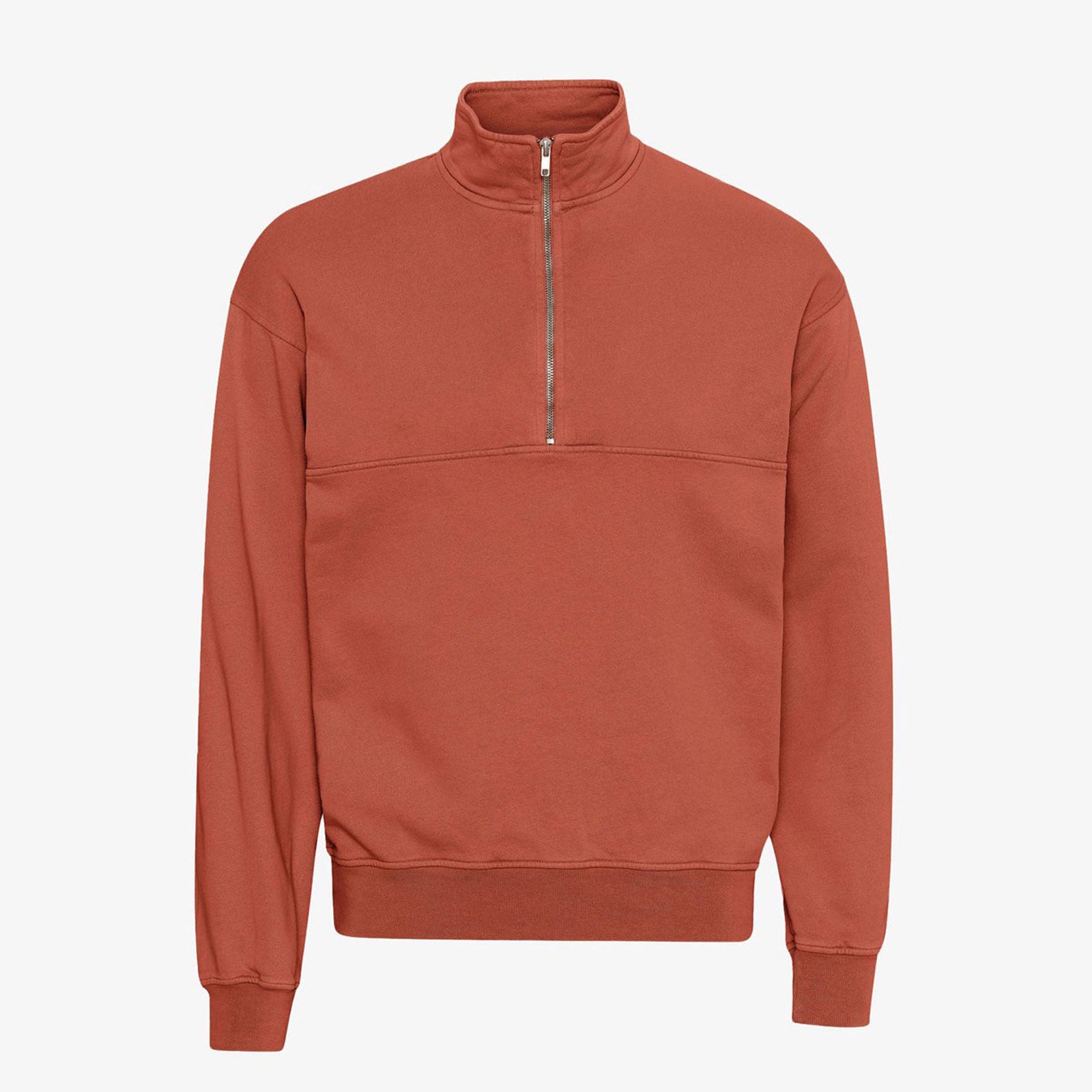Organic Quarter Zip dark amber