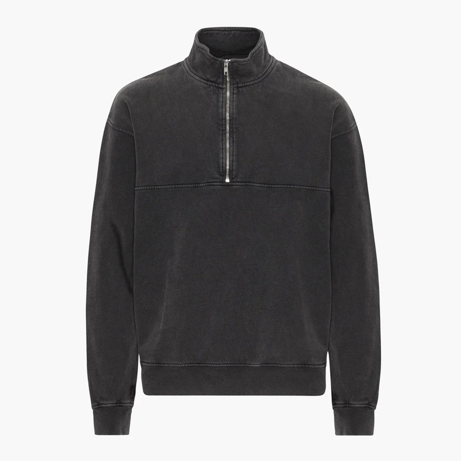 Organic Quarter Zip faded black