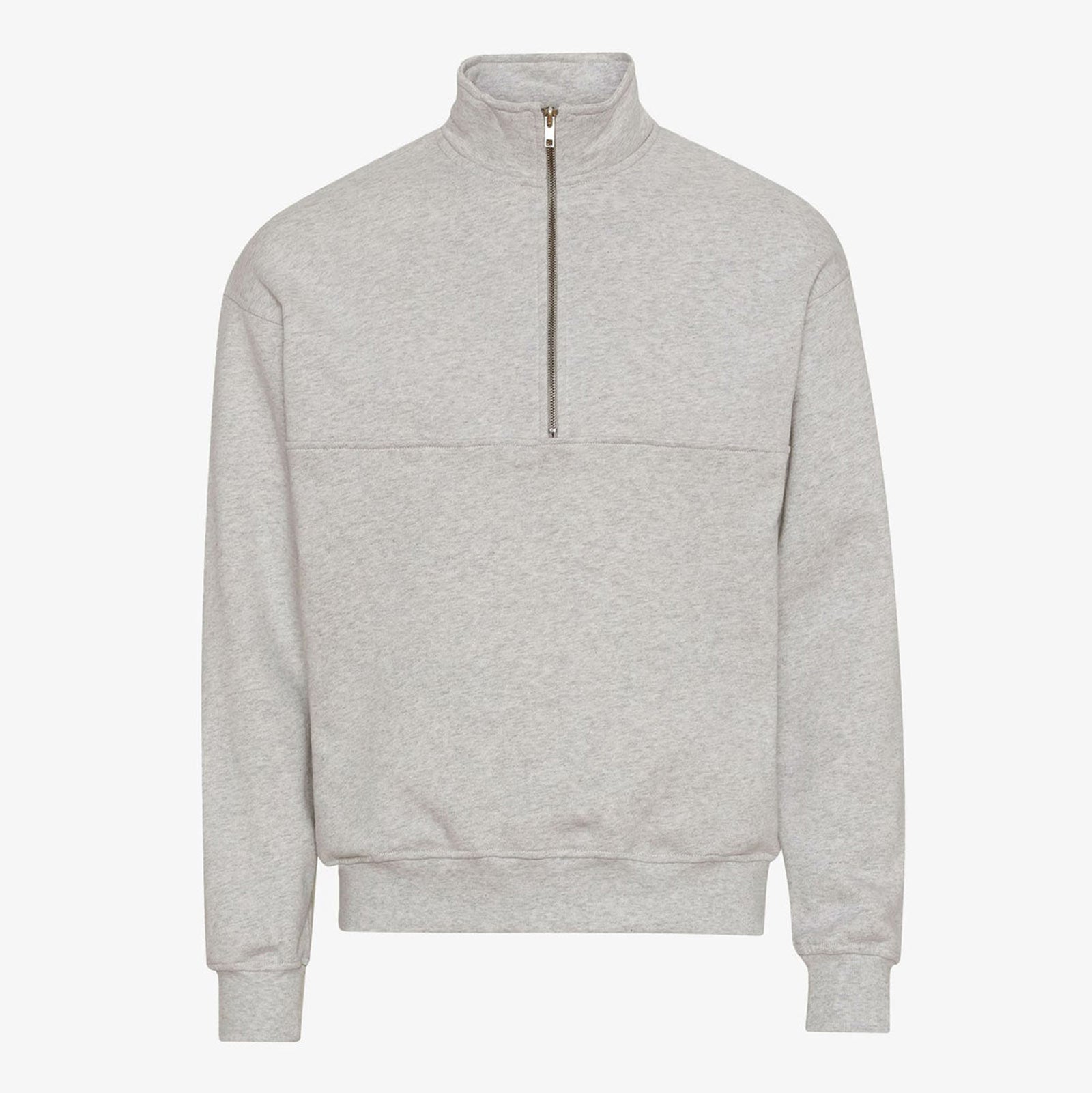 Organic Quarter Zip heather grey