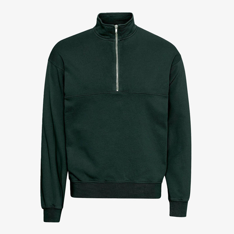 Organic Quarter Zip hunter green