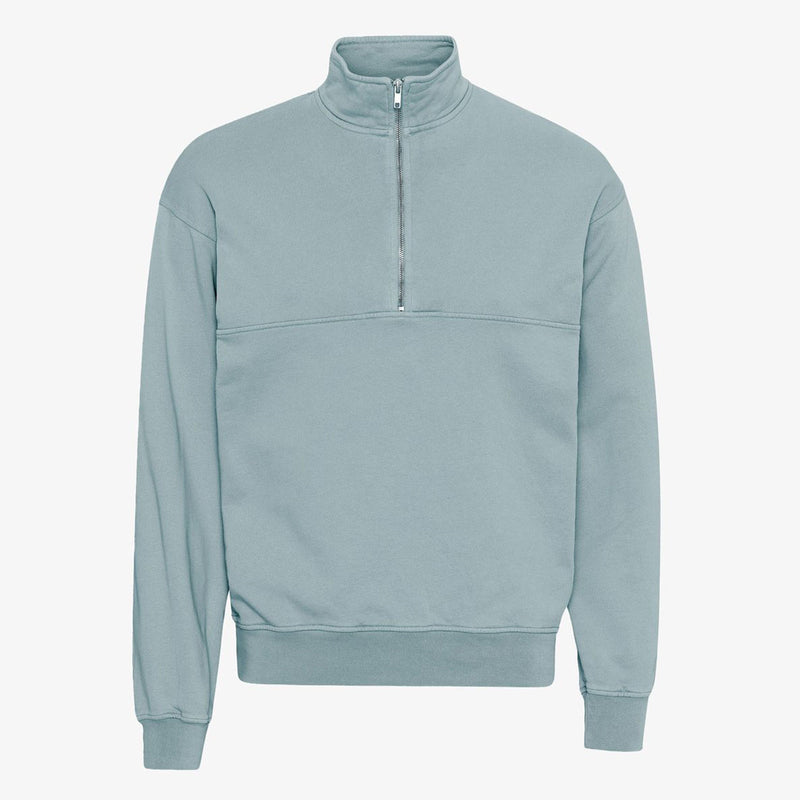 Organic Quarter Zip steel blue
