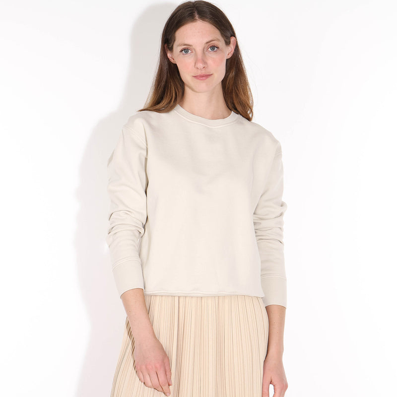 W Classic Organic Crew ivory white