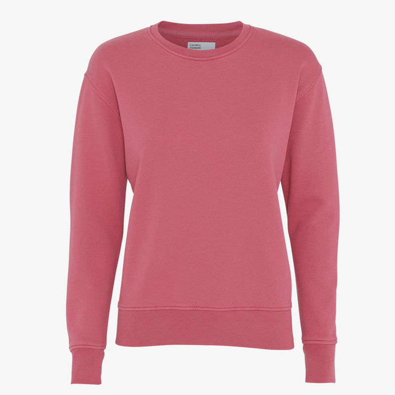 W Classic Organic Crew raspberry pink
