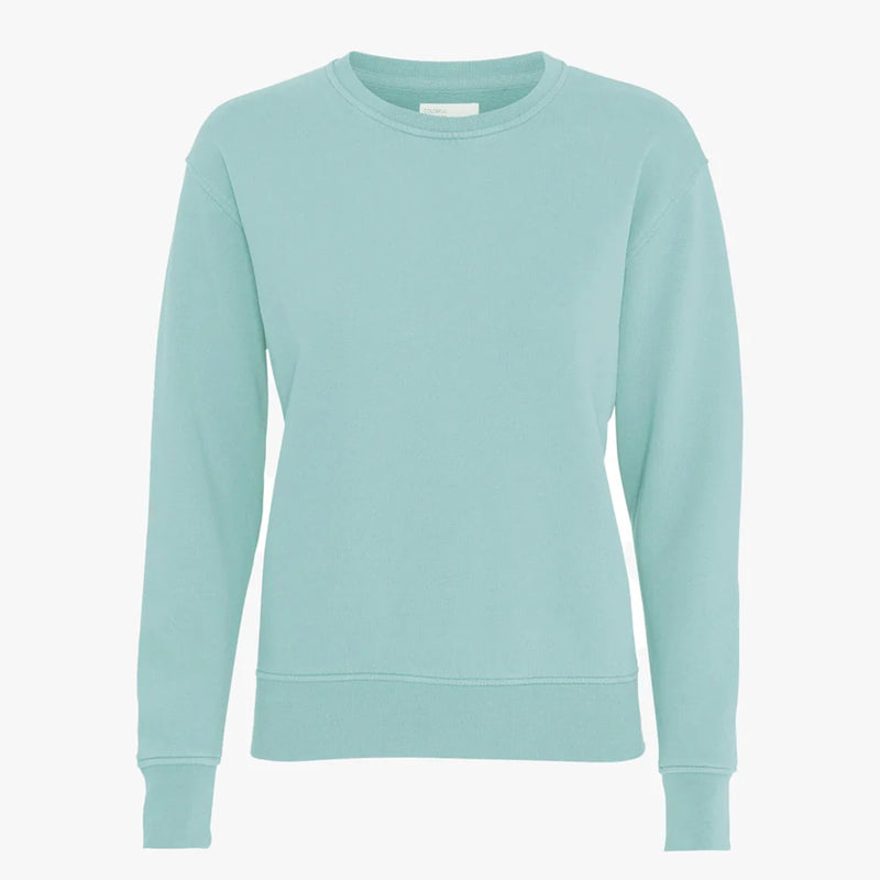 W Classic Organic Crew teal blue