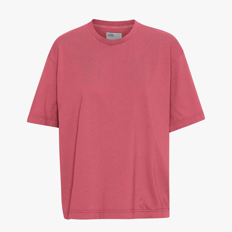 W Organic Oversized Tee raspberry pink
