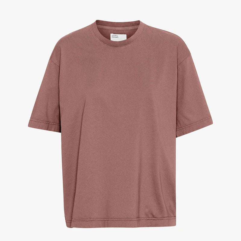 W Organic Oversized Tee rosewood mist