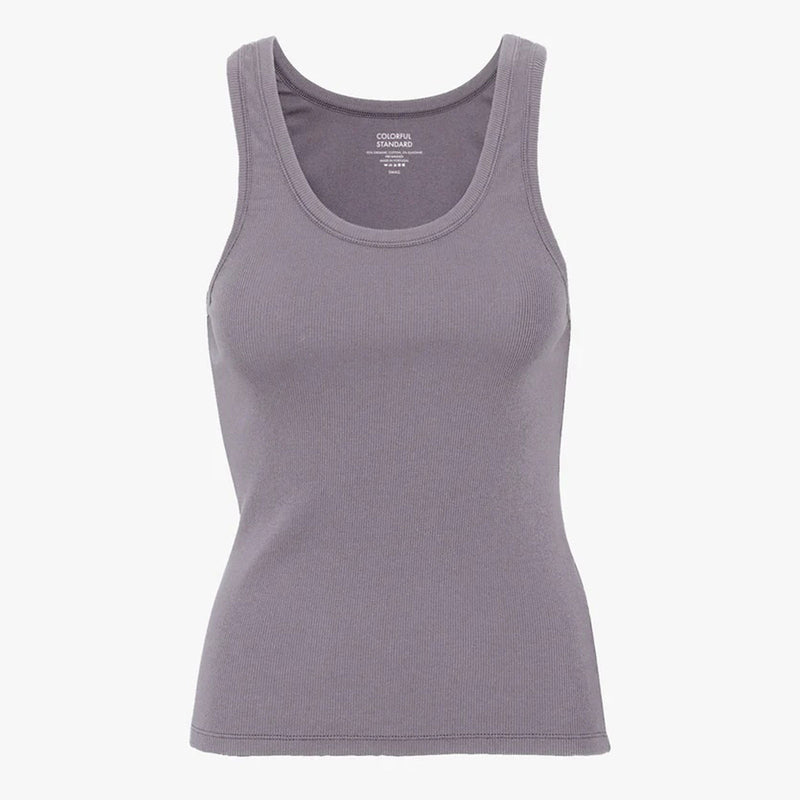 Women Organic Rib Tank Top purple haze