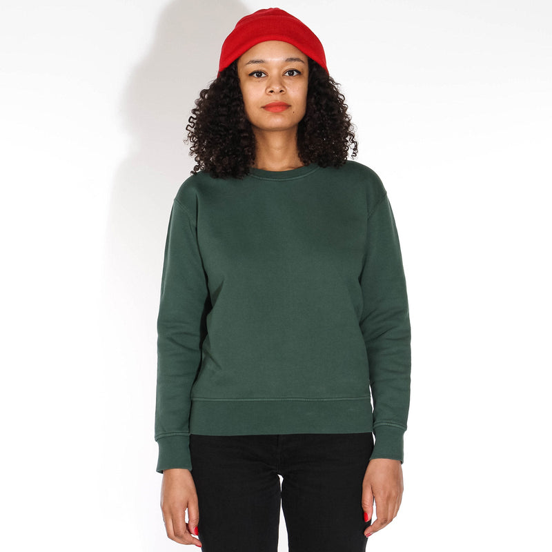 W Classic Organic Crew emerald green Colorful Standard