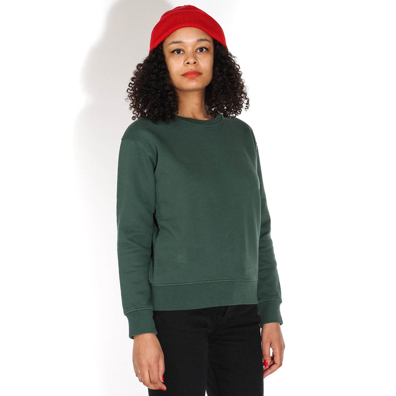 W Classic Organic Crew emerald green Colorful Standard