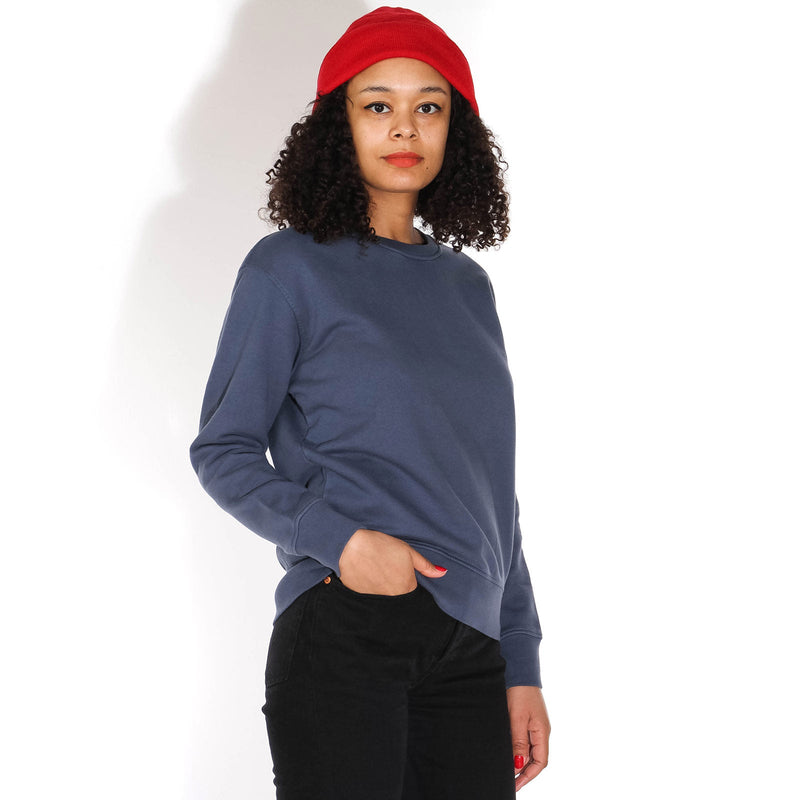 W Classic Organic Crew petrol blue Colorful Standard