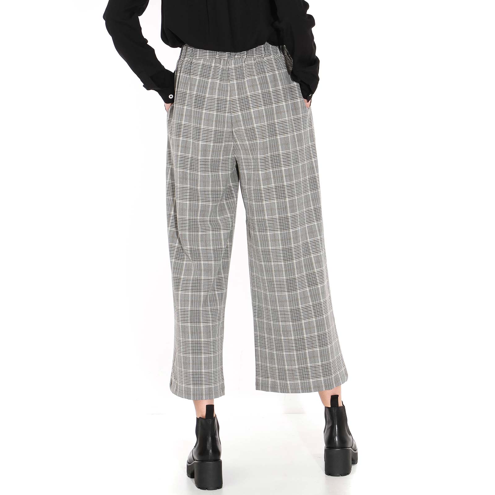 Abel Trousers black white check