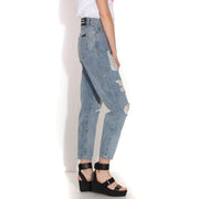 Nora Momjeans 90s light stone damaged Dr.Denim
