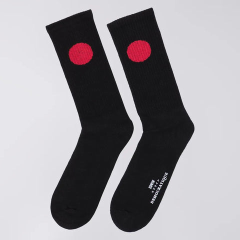 Japanese Sun Socks X Democratique black