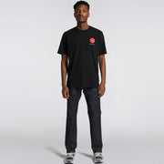 Japanese Sun TS Single Jersey black garment washed