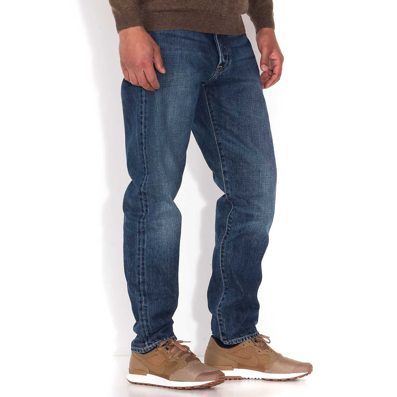 ED-45 Loose Fit Selvage Jeans mid sleet wash