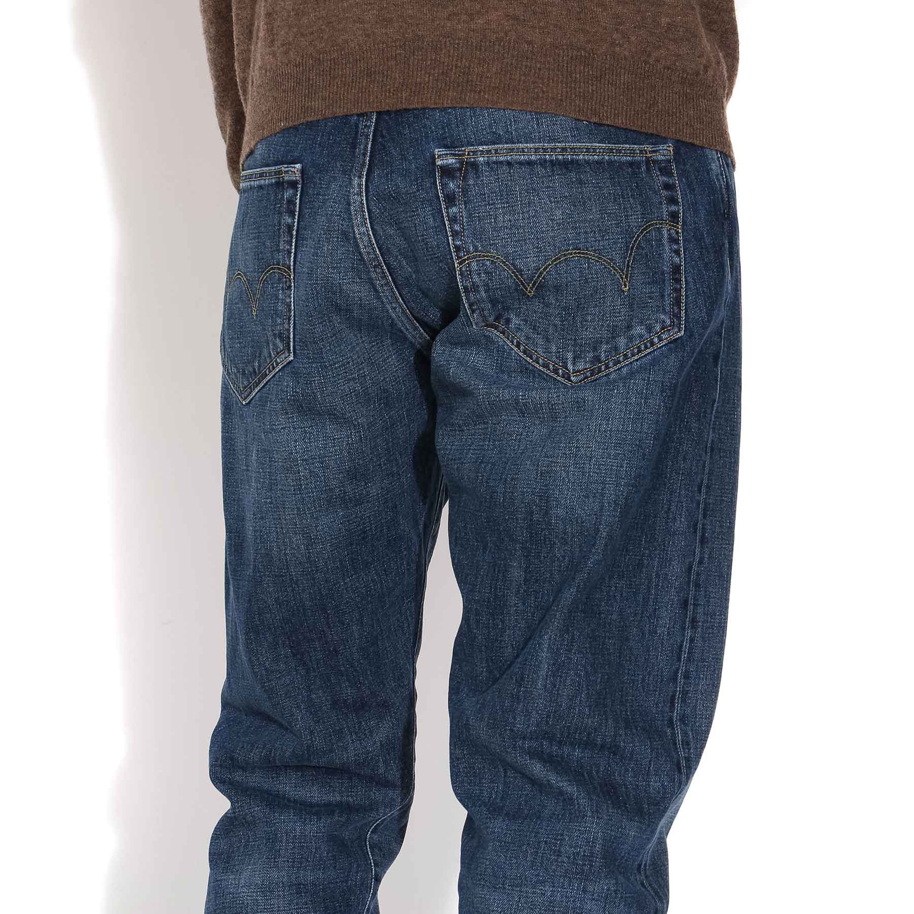 ED-45 Loose Fit Selvage Jeans mid sleet wash