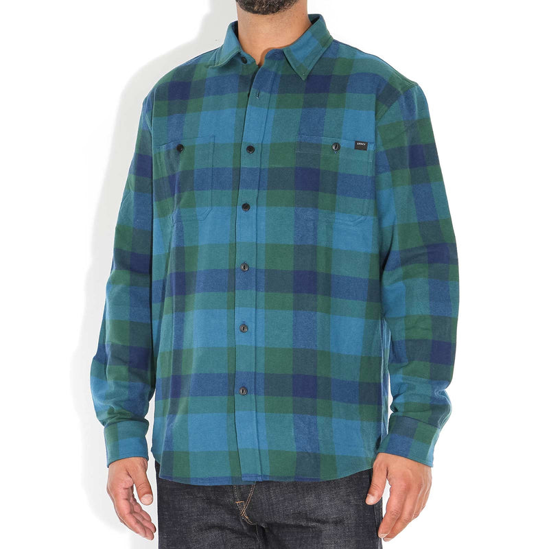 Labour LS Shirt blue/dark green garm