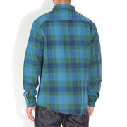 Labour LS Shirt blue/dark green garm Edwin Jeans