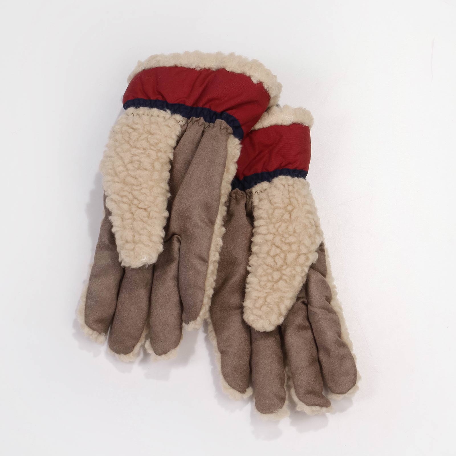 Elmer Teddy Gloves beige/wine