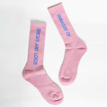 Emb Socks 23135000-1 mauve/emb blue