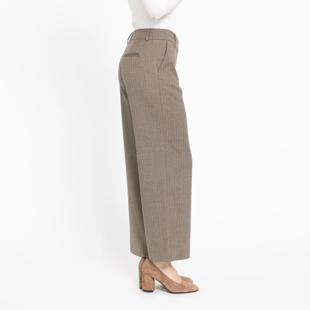 Dena 108 Trousers brown herringbone