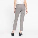 Kylie Crop 087 Trousers navy sand mix check