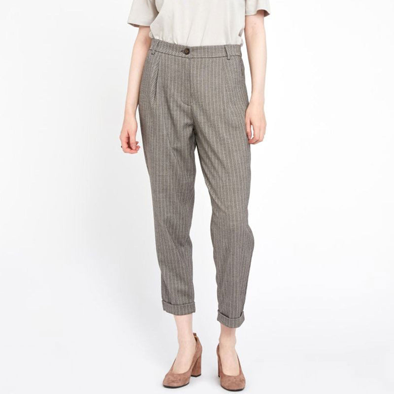 Malou FV 754 Trousers brown sand herringbone