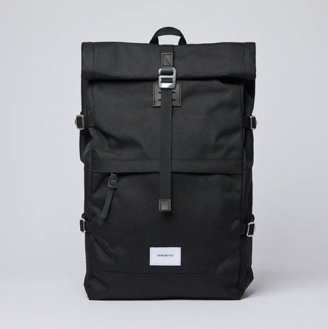 Bernt Backpack black with black Leather