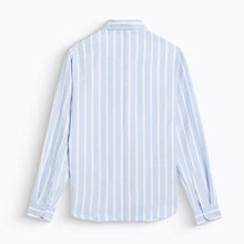 Tokyo Hemp Shirt blue/white stripes