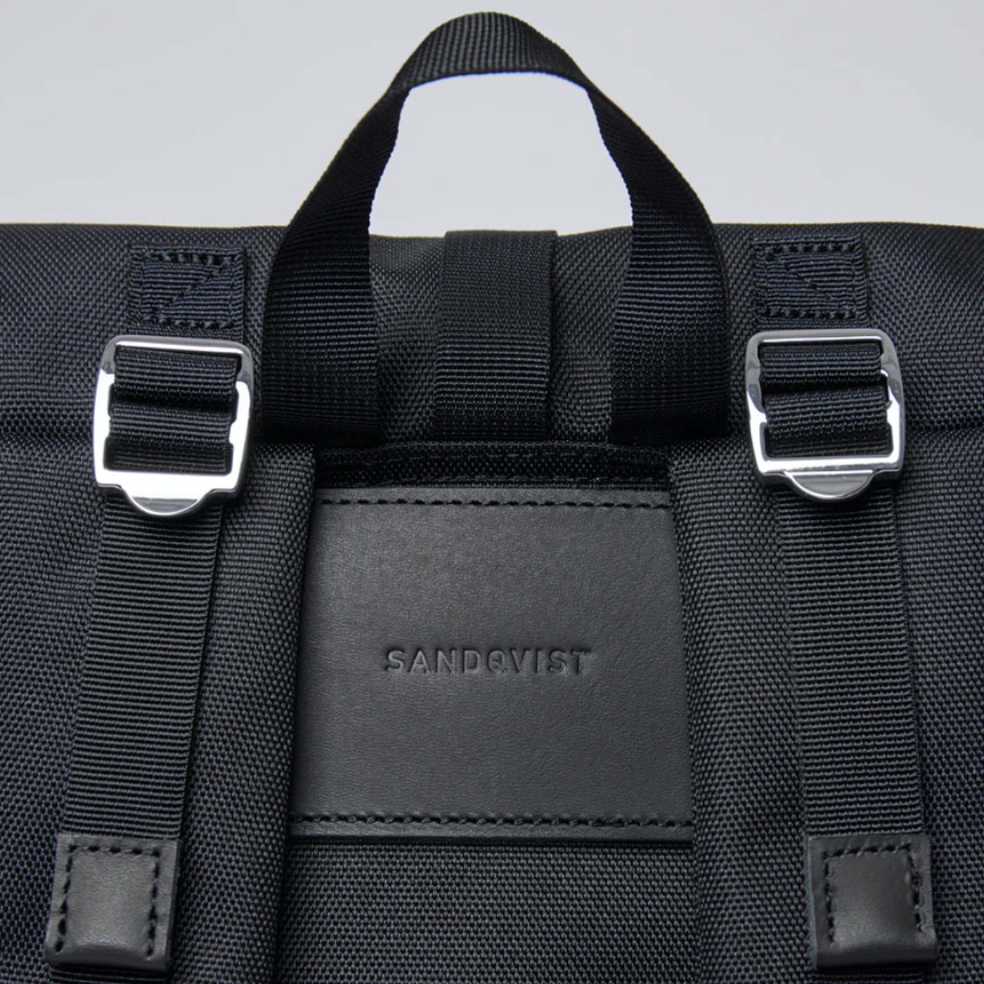 Bernt Backpack black with black Leather