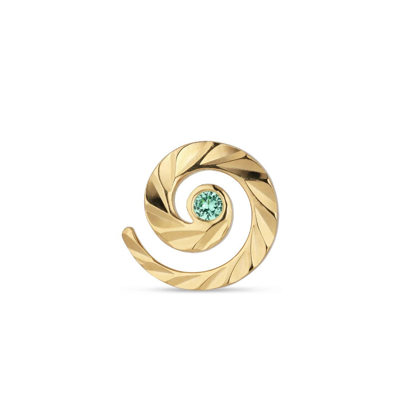 Impression Stud emerald gold/plated