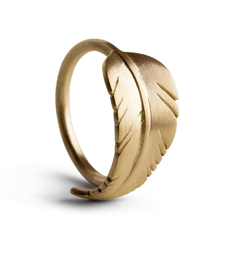 Leaf Ring gold plated silver G0301-G