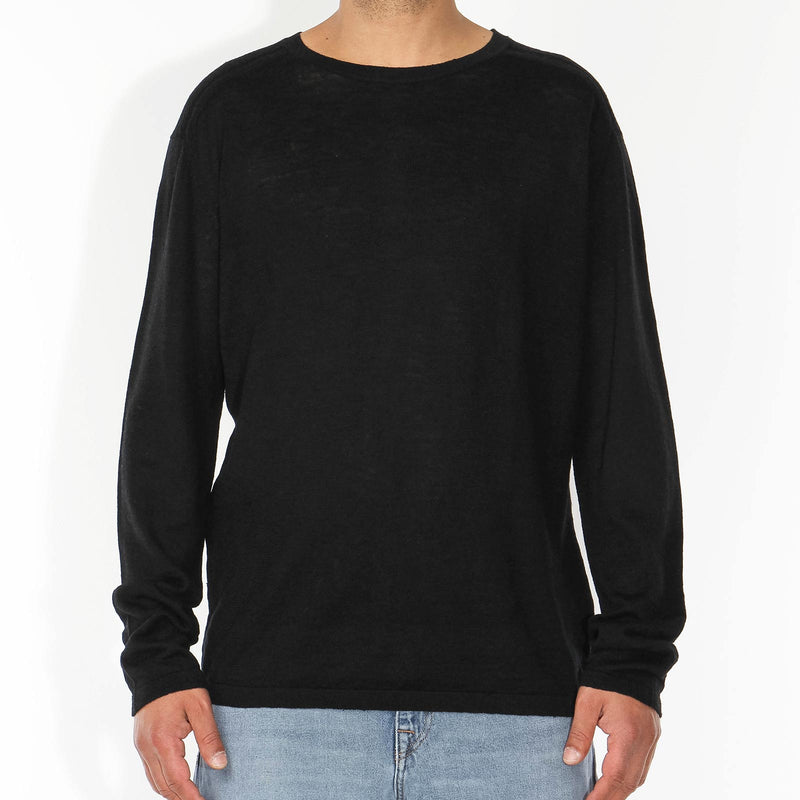 Pierre Linen Jumper black melange