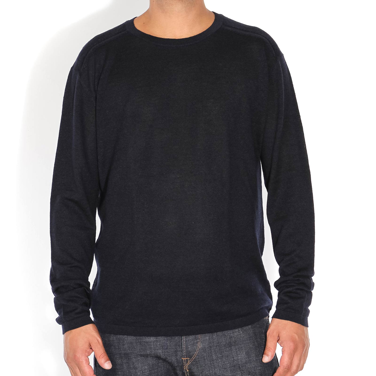 Pierre Linen Jumper navy melange