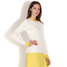 Kamma Knit Jumper white yellow