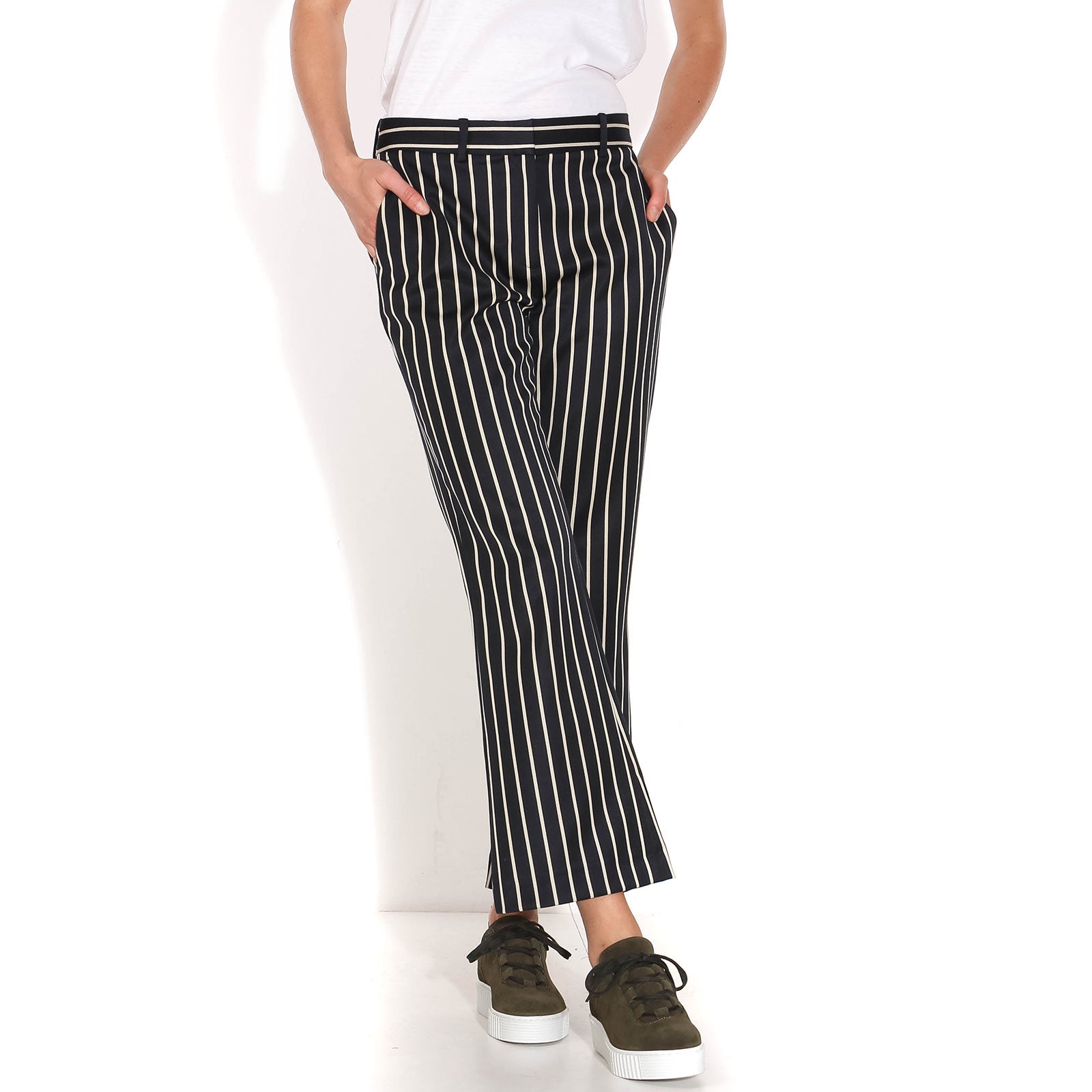 Laurent Trousers blue white stripe