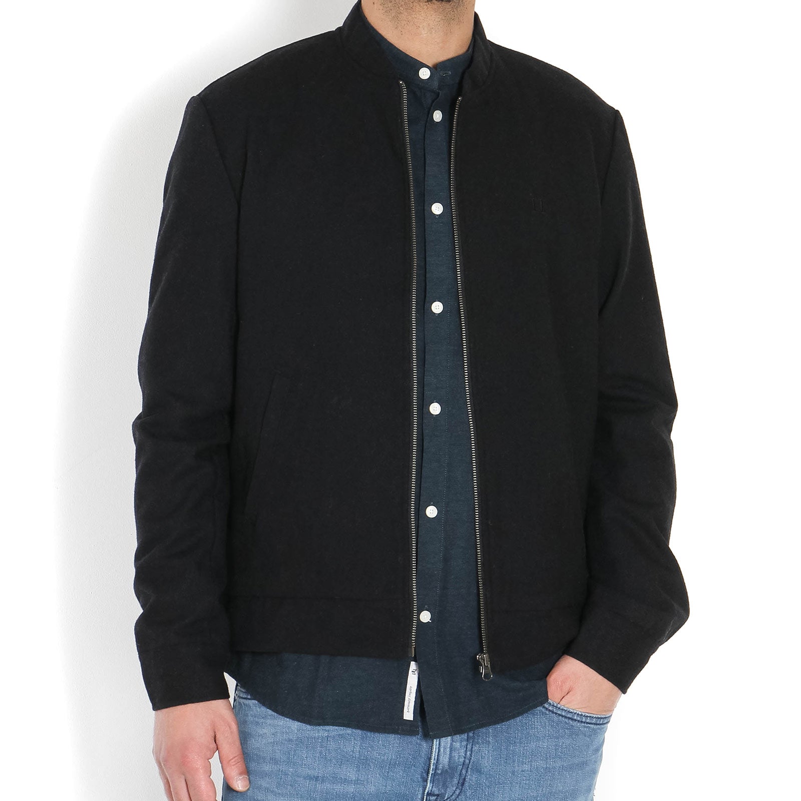 Marshall Wool Bomber Jacket dark navy