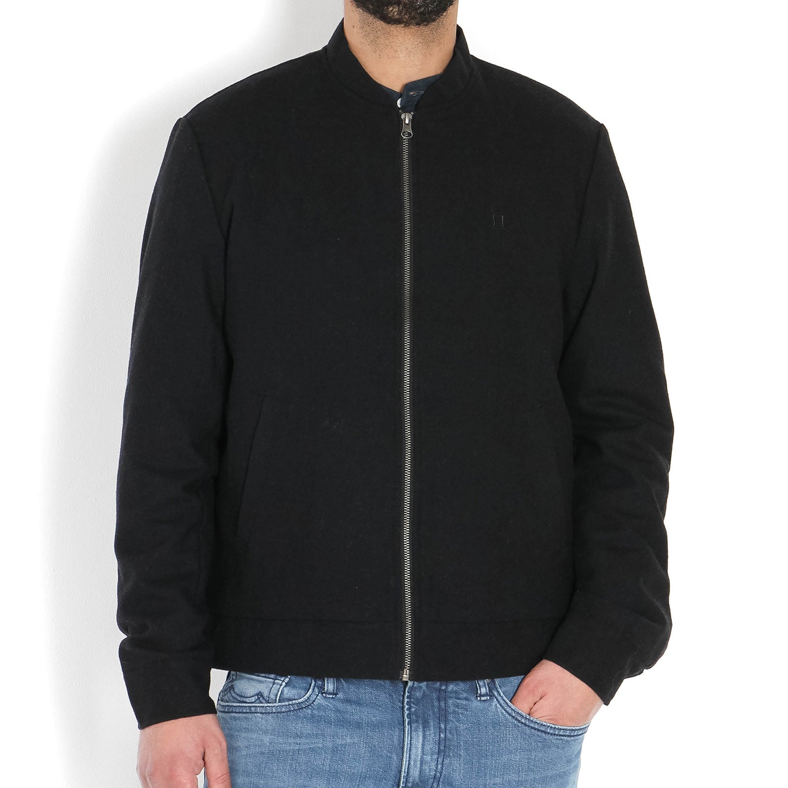 Marshall Wool Bomber Jacket dark navy