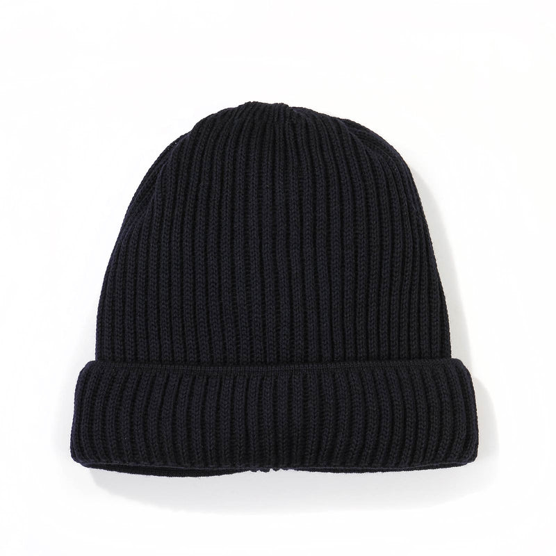 Amrum Merino Beanie marine Leuchtfeuer