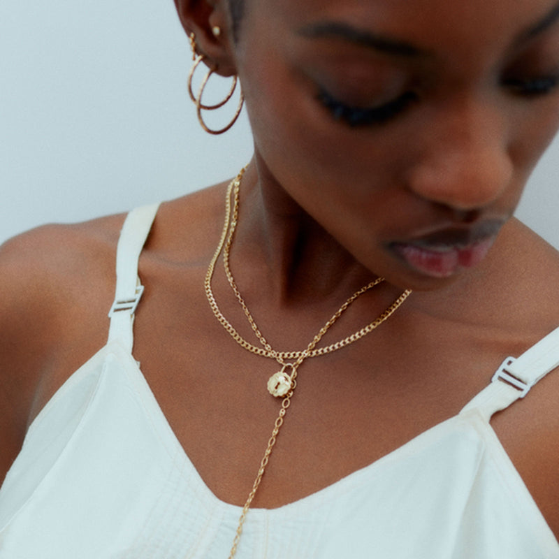 Saffi Necklace 43 gold