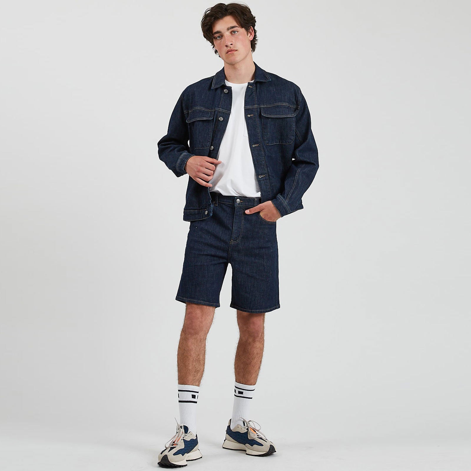 Demos Denim Shorts navy blazer