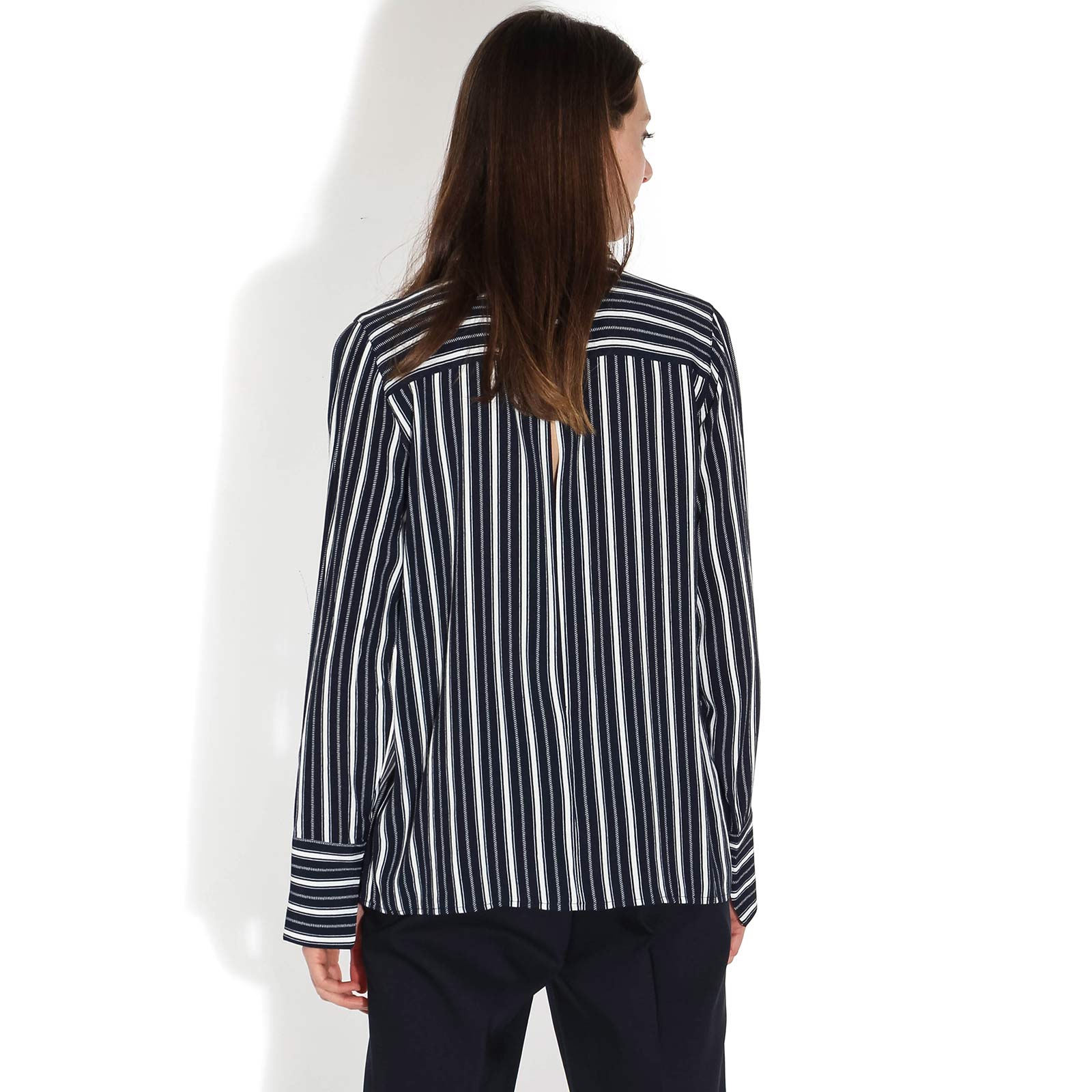 Assia Blouse navy blazer