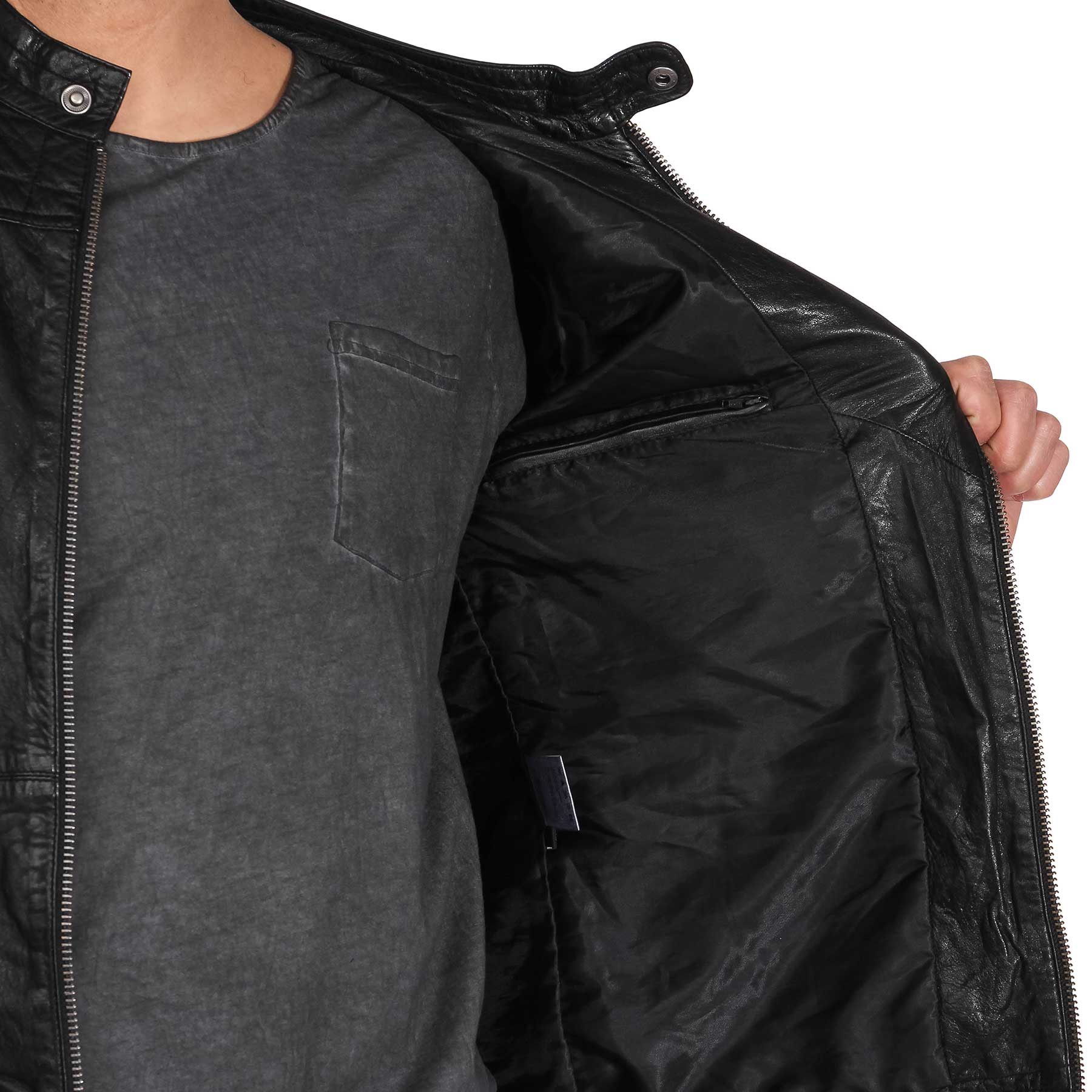 Griver Leatherjacket black