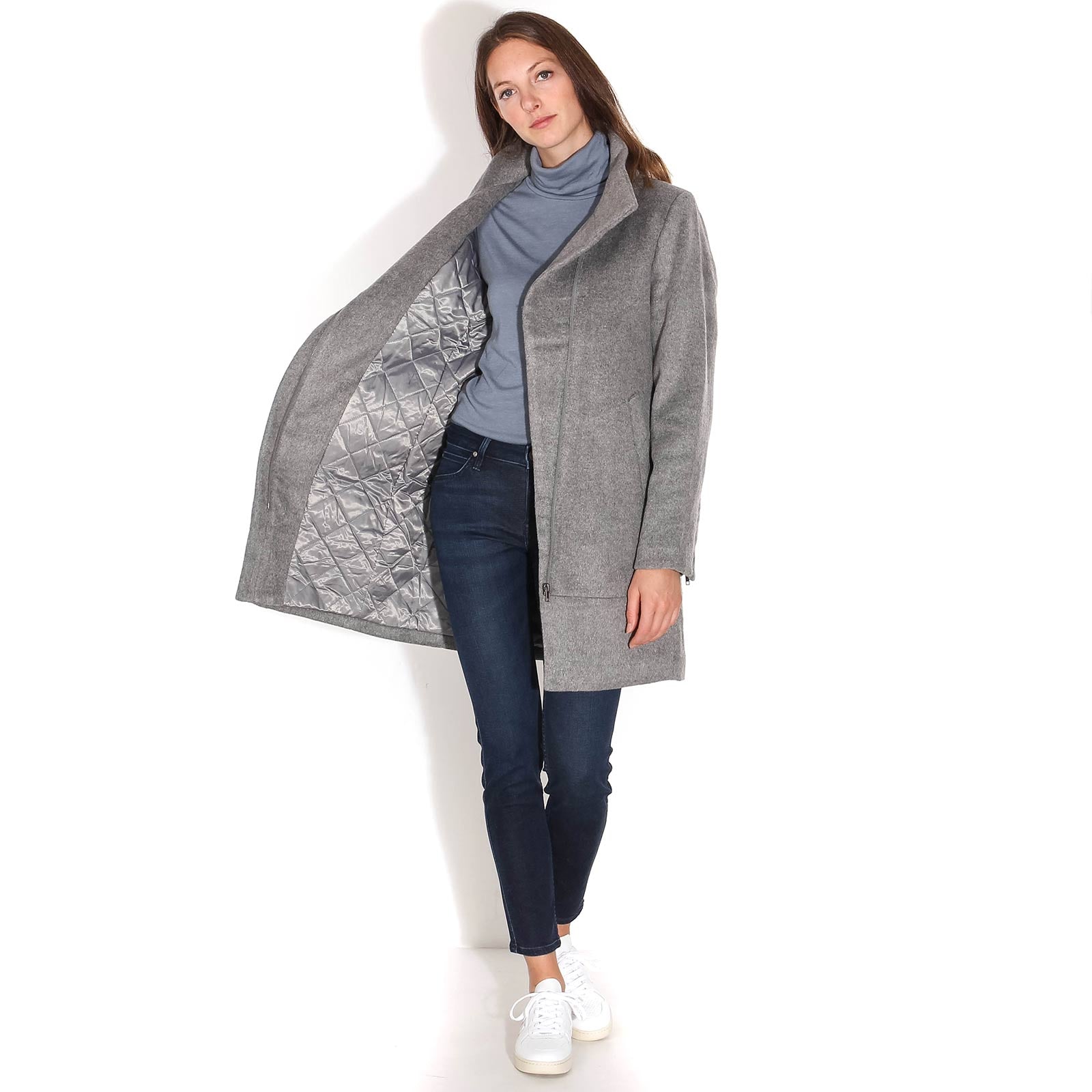 Hendrika Coat light grey melange