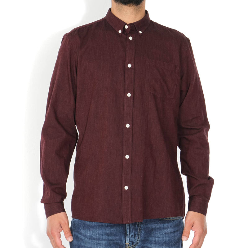 Jay 2.0 LS Shirt bordeaux melange