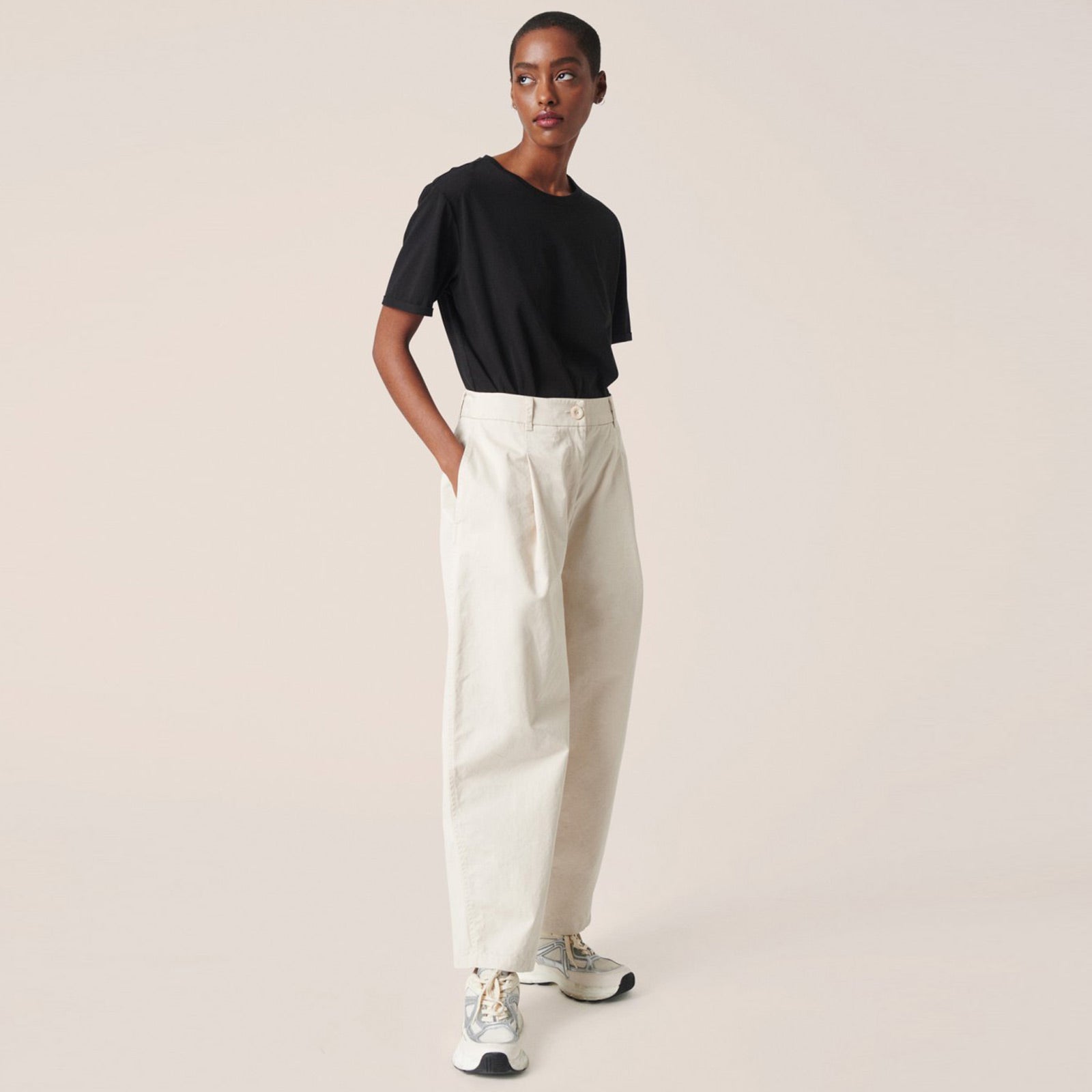 MSCHCyrilla HW Ankle Pants oatmeal