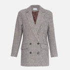 MSCHFlorencia Blazer coffee bean chk